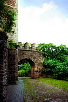 Castle Schaumburg, Niedersachsen, Germany. Old village architecture details.