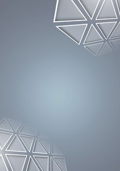 Digital composite of Grey triangle polygons with empty space