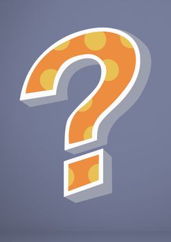 Digital composite of funky cool question mark