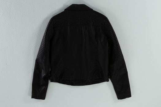 Close-up of jacket on white background