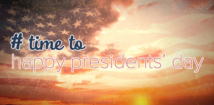 Composite image of happy presidents day message