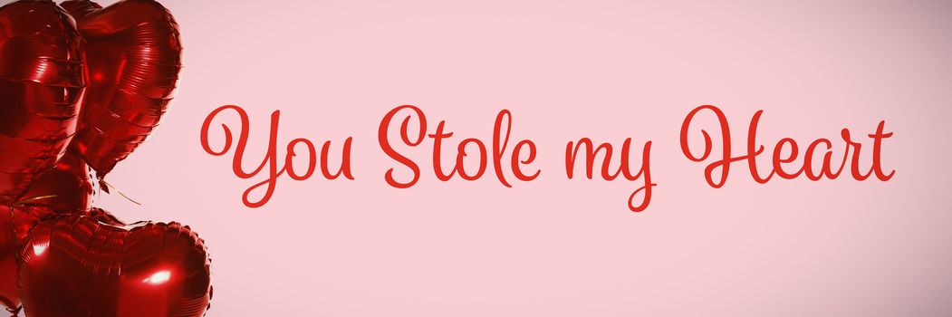 Composite image of cute valentines message against pink background