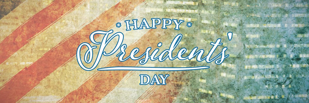Happy presidents day. Vector typography against new york