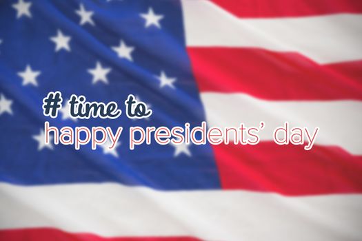 Composite image of happy presidents day message