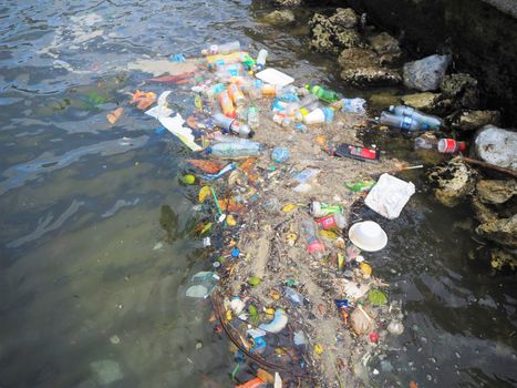 plastic waste in the ocean and the sea