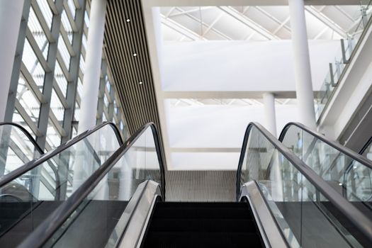 Modern escalator in the office