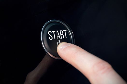 Start with power button against finger pressing a button