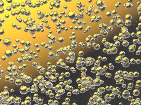 Champagne drink bubbles background.