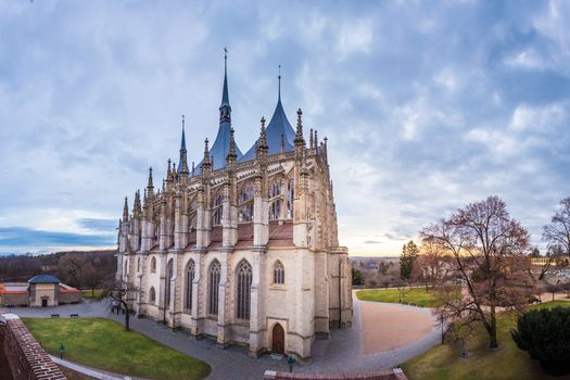 St. Barbara cathedral in Kutna Hora, jewel of Gothic architecture and art of Czech Republic. Kutna Hora is UNESCO World Heritage Site