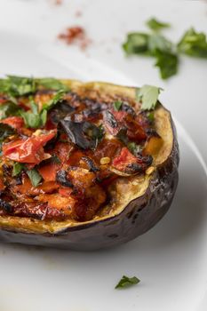 grilled stuffed aubergine a turkish dish