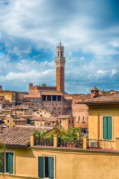 View over the picturesque city centre of Siena, one of the nation's most visited tourist attractions in Italy