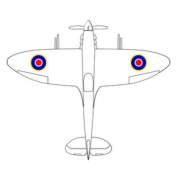 A typical world war two british fighter aircraft