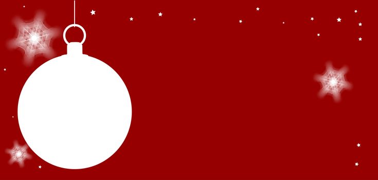 A Christman background with copy space over red
