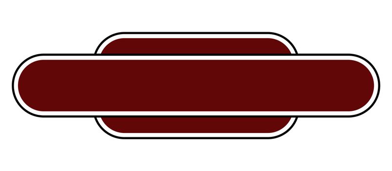 A blank station name plate over a white background