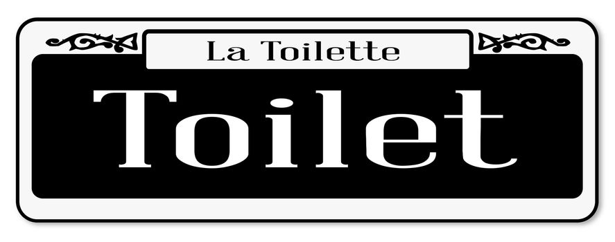 New Orleons toilet street sign over a white background