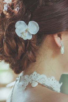 Beautiful lace collar fabric For the bride at the wedding