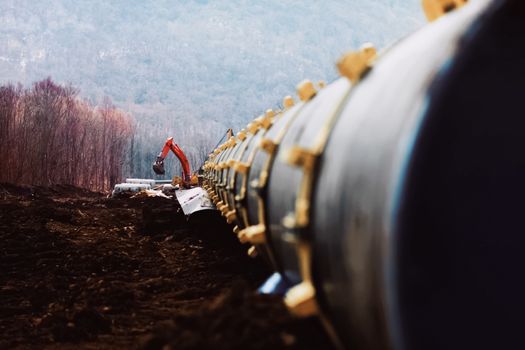 Pipes of a gas pipeline, construction and laying of pipelines for transportation of gas and oil.