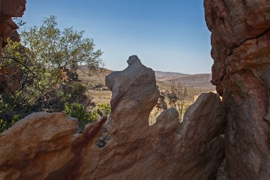 Interesting formations in the Table Mountain Sandstone of the Cederberg near the Stadsaal Caves. Western Cape. South Africa