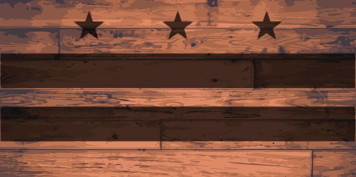 Washington D.C. Flag branded onto wooden planks