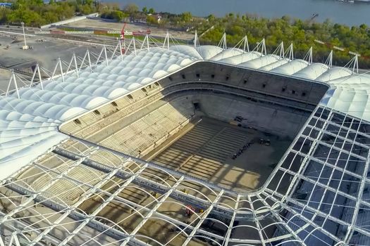 Construction of the stadium. New stadium, sports facility