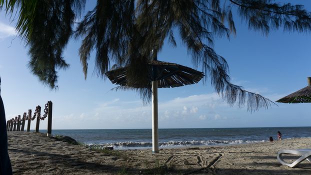 Relaxing on the beach with the view and sun