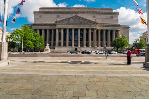 Washington, USA - June 23, 2017: The building of the National Archives of the United States