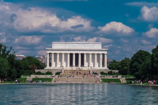 Washington, USA - June 23, 2017: Lincoln Memorial, reminding that all people should be free