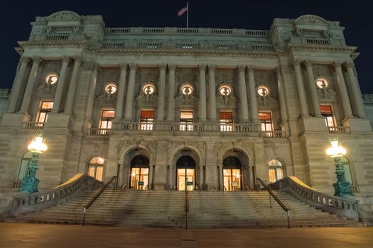 Washington, USA - June 23, 2017: Library of Congress. The Greatest Library in the United States