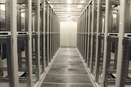 Room for servers in the data center. Modern technologies.