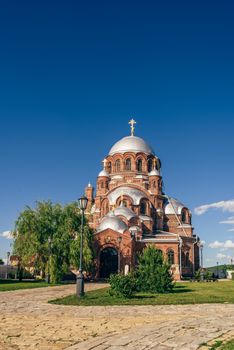 Church of the Theotokos Joy of All Who Sorrow at the Ioanno-Predtechensky Monastery in City-Island Sviyazhsk, Russia.