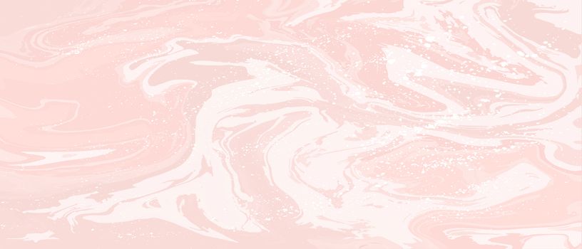 Pastel pink swirls luxury background. Blush marble texture backdrop. Overlay distress grain. For wallpapers, banners, posters, cards, invitations, design covers, presentation. Vector illustration.