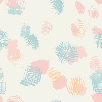 Pink and turquoise abstract trendy seamless pattern with hand drawn texture colorful background. Design for wrapping paper, wallpaper, fabric print, backdrop. Vector illustration.