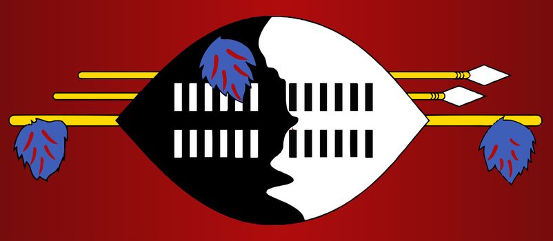 The shield of the African country Swaziland