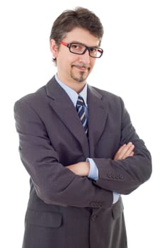 young business man portrait isolated on white