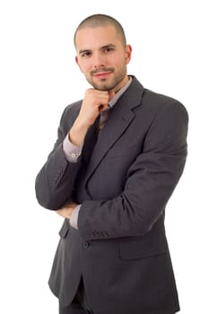 young business man portrait isolated on white