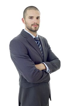 happy business man portrait isolated on white