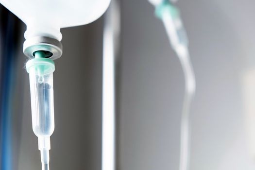 Medical Care,Close up of IV saline solution drip for patient in hospital