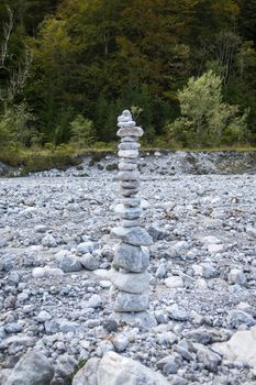 staple of stones in the alps