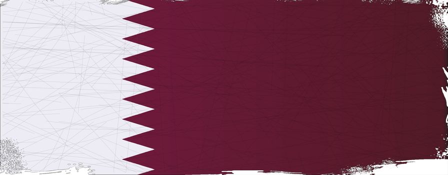 Flag of the Arab League country of Qatar