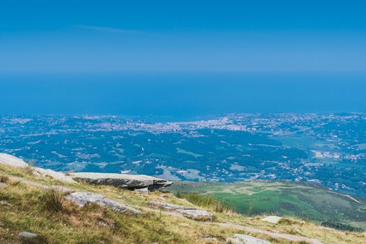 The Rhune mountain in the Pyrenees-Atlantique in France