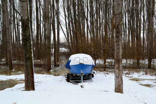 High water winter on the Borcea arm at the beginning of March.
Roads for cars and forests were flooded by water.