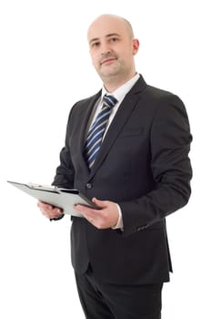 happy business man portrait isolated on white