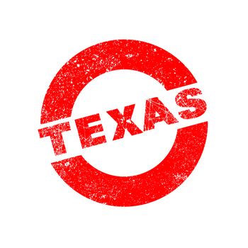 A rubber ink stamp with the text texas