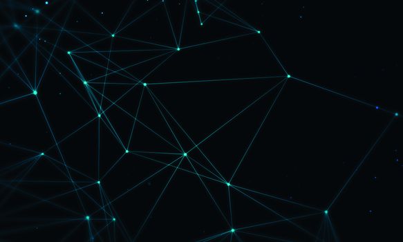 Abstract network dark background.Line connection presentation concept.