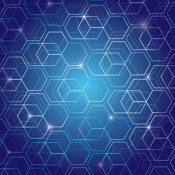 Geometric Pattern Hexagon Technology Background