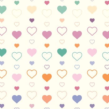 Heart Colorful Pattern Background