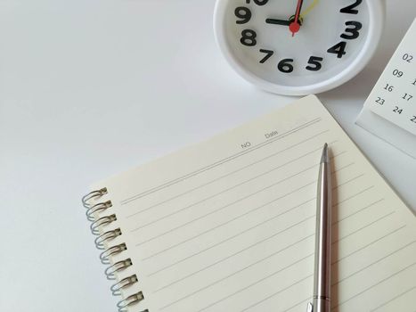 The notebook is placed on a white background