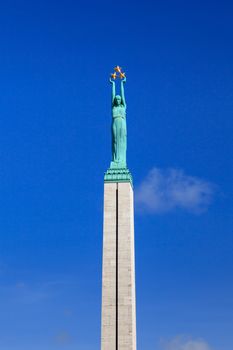 The Freedom Monument is in Riga the capital of Latvia.  The memorial honours the soldiers killed during the Latvian War of Independence (1918 - 1920).