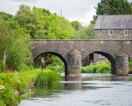 Bushmills, County Antrim / Northern Ireland – June 2 2019:  The River Bush.