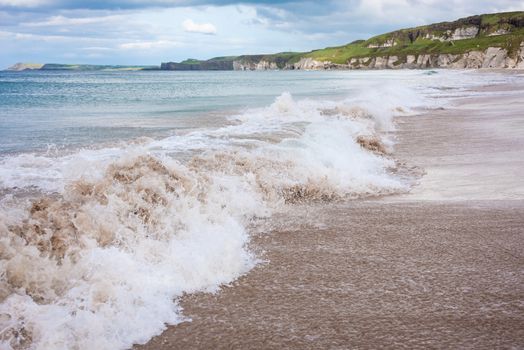The scenic White Rocks beach along the Causeway Coast, County Antrim, Northern Ireland